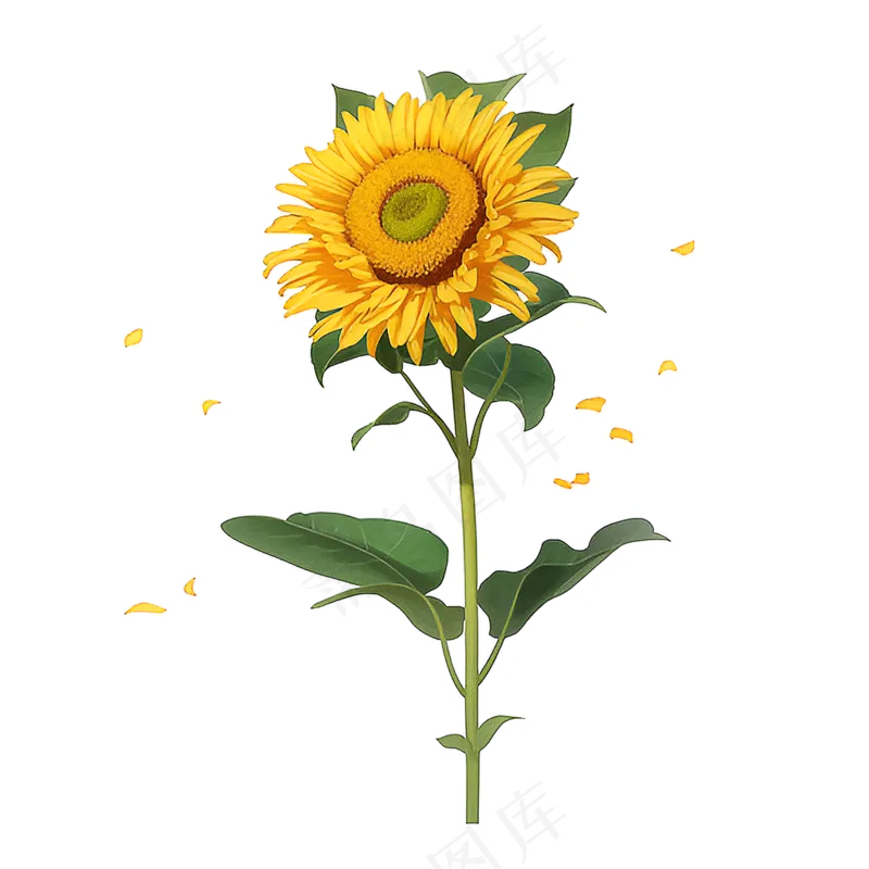 黄色向日葵免抠素材35