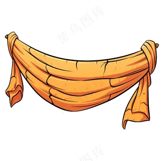 卡通手绘围巾围脖饰品线条插画矢量装饰元素