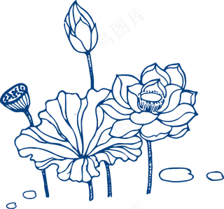 古代青花瓷图案花纹中国风图案祥云纹理传统图腾矢量PNG免扣素材