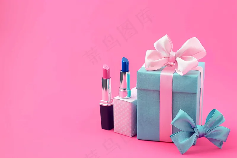 口红礼物妇女节女神节粉色礼物摄影图(4032x2688)