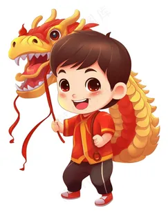 传统舞龙喜庆形象