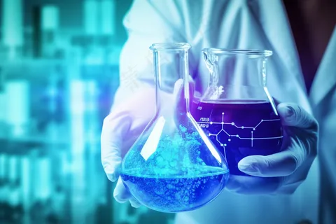 实验器材化学医疗玻璃器皿科学摄影图