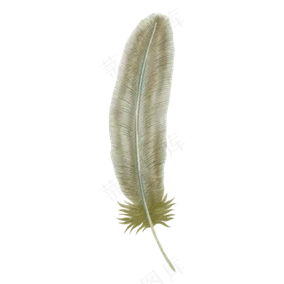 水彩羽毛免扣