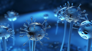 医疗细菌病毒细胞3D渲染图