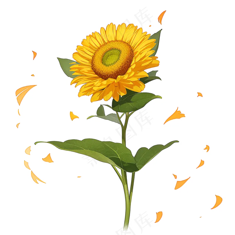 黄色向日葵免抠素材40