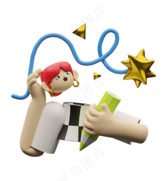 2.5d5人物立体免扣元素