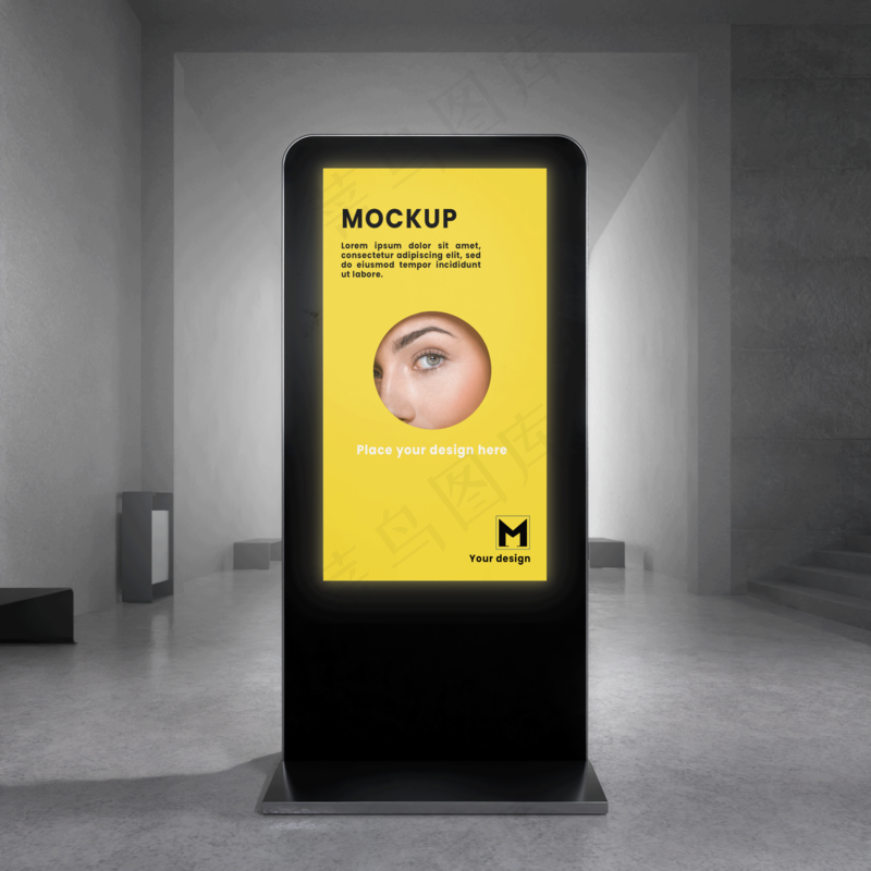 地铁站车站广告牌灯箱样机44样机