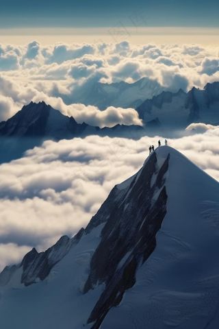 雪山山峰冰雪背景