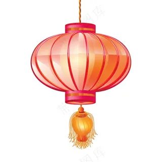 红灯笼新年春节节日卡通插画免抠