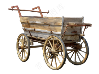 老旧木推车