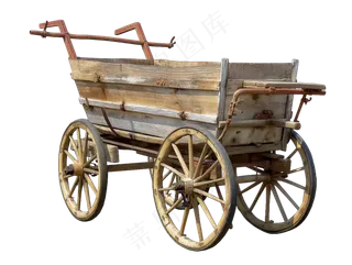 老旧木推车