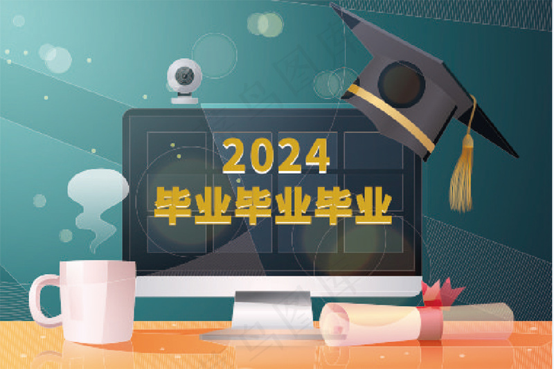 毕业背景 展板 画面cdr矢量模版下载