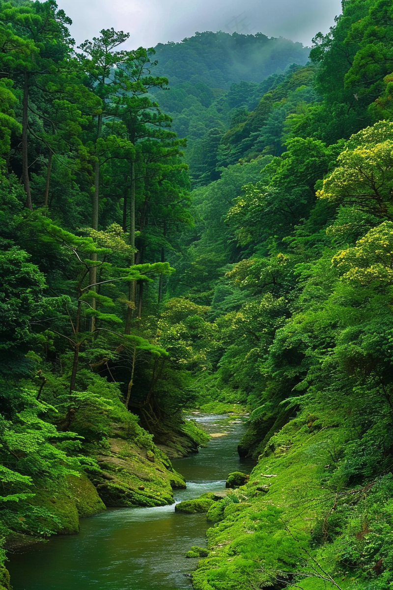 山林森林绿色大自然风景摄影图(2688x4032)