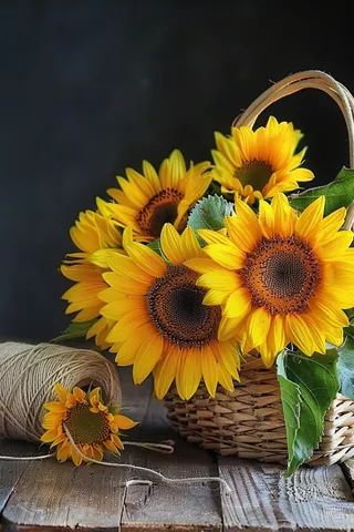 向日葵向阳鲜花摄影图