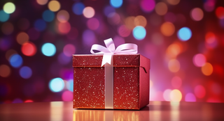 礼物惊喜新年圣诞节日礼物摄影图 