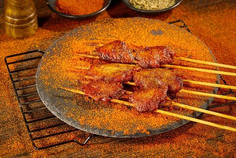 烧烤鸡翅烤串美食素材