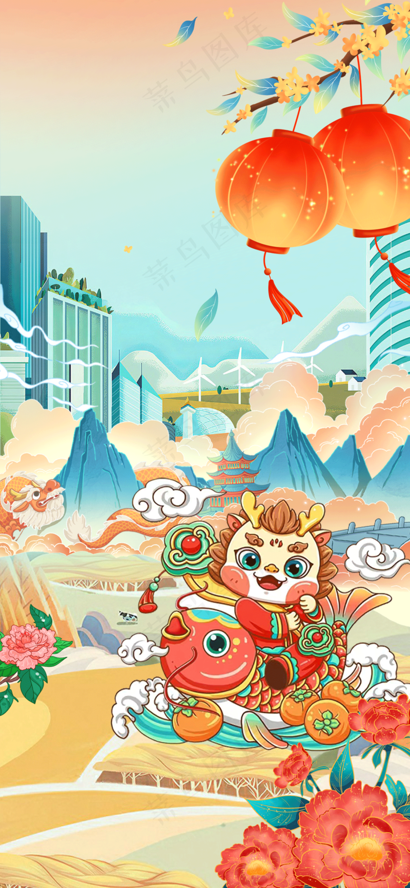 元旦(1)新年海报背景psd模版下载