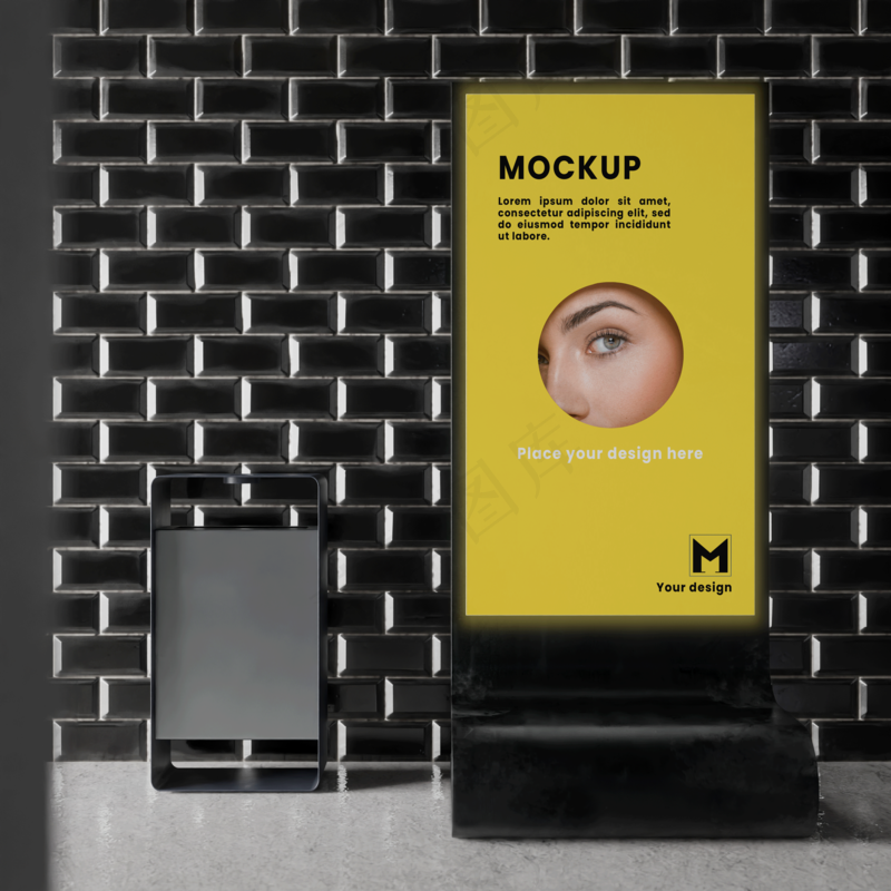 地铁站车站广告牌灯箱样机27样机