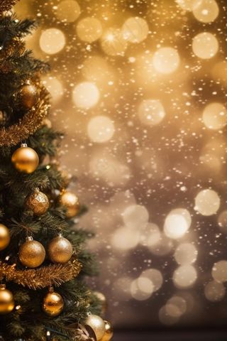 圣诞树浪漫灯光背景