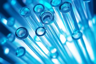实验室试管玻璃器皿蓝色摄影图