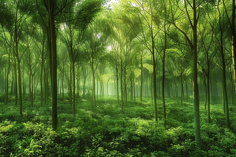 山林森林绿色大自然风景摄影图