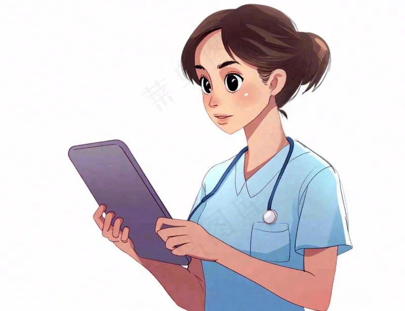 医疗医生护士人物卡通插画免抠(1248x960)