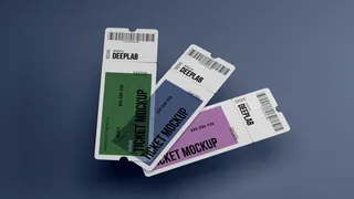 单色背景精致可撕门票正反两面14样机