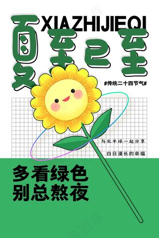 夏至节气传统活动海报