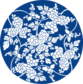 古代青花瓷图案花纹中国风图案祥云纹理传统图腾PNG免扣素材