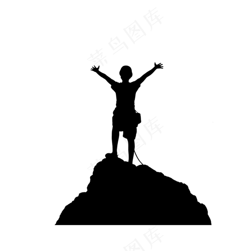 免抠爬山图标
