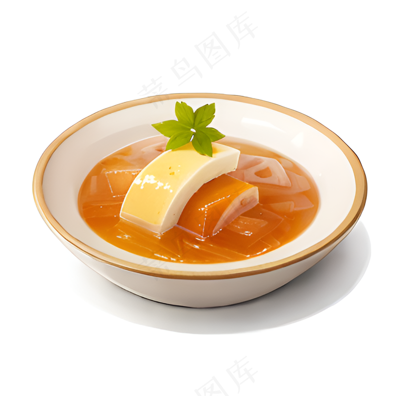 橙色果冻糕点美食西式26