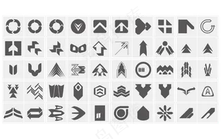 白色箭头装饰矢量免扣AI素材