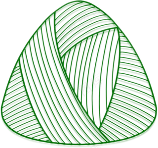 端午粽字线稿透明底