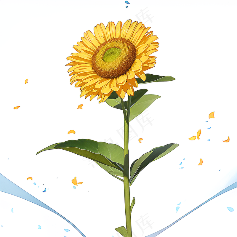 黄色向日葵免抠素材96