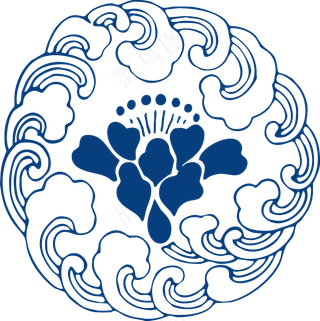 古代青花瓷图案花纹中国风图案祥云纹理传统图腾矢量AI设计PNG免扣素材