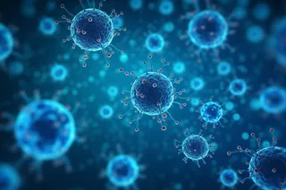 医疗细菌病毒细胞3D渲染图