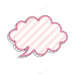 卡通聊天对话方框气泡可爱边框PNG透明免抠装饰图案 PS设计