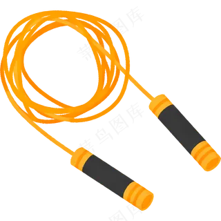 免抠一个黄色卡通跳绳