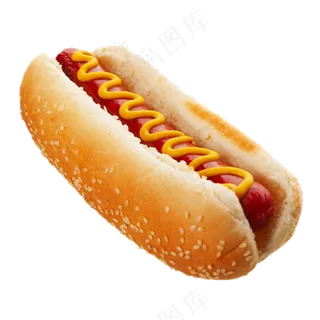 免抠热狗面包