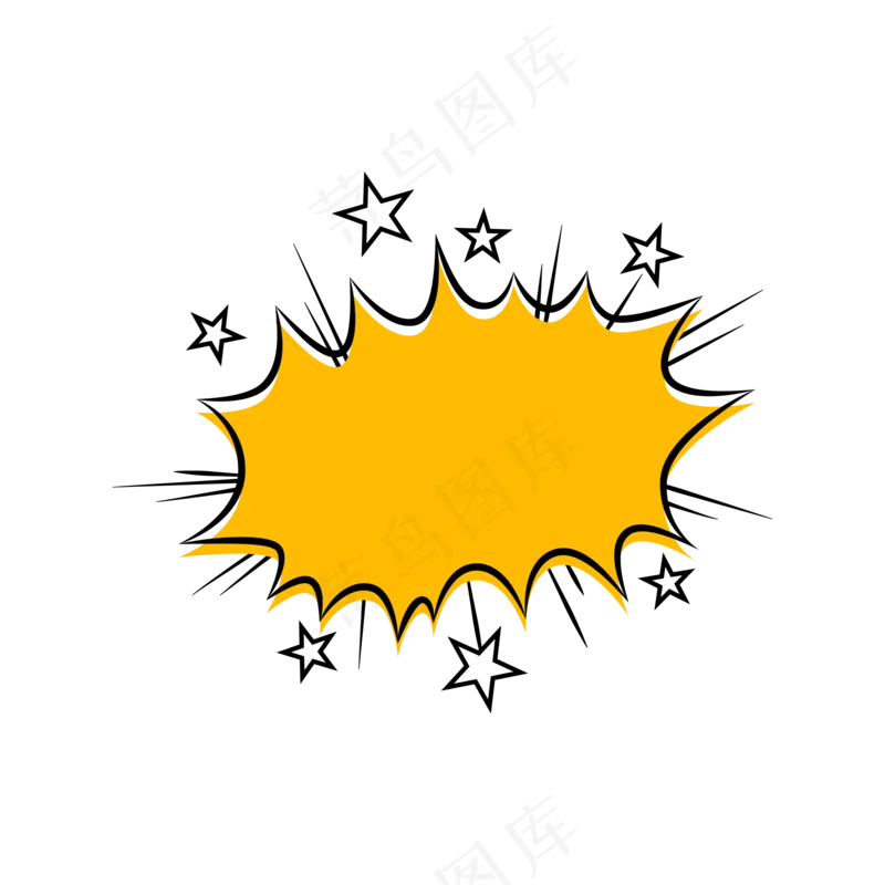 卡通聊天对话方框气泡可爱边框PNG透明免抠装饰图案 PS设计