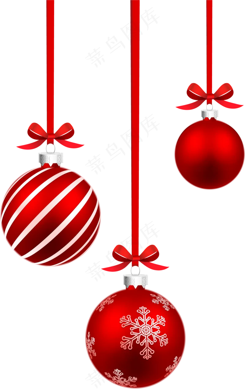 红色圣诞球免抠素材