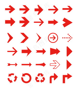 创意红色小箭头红色