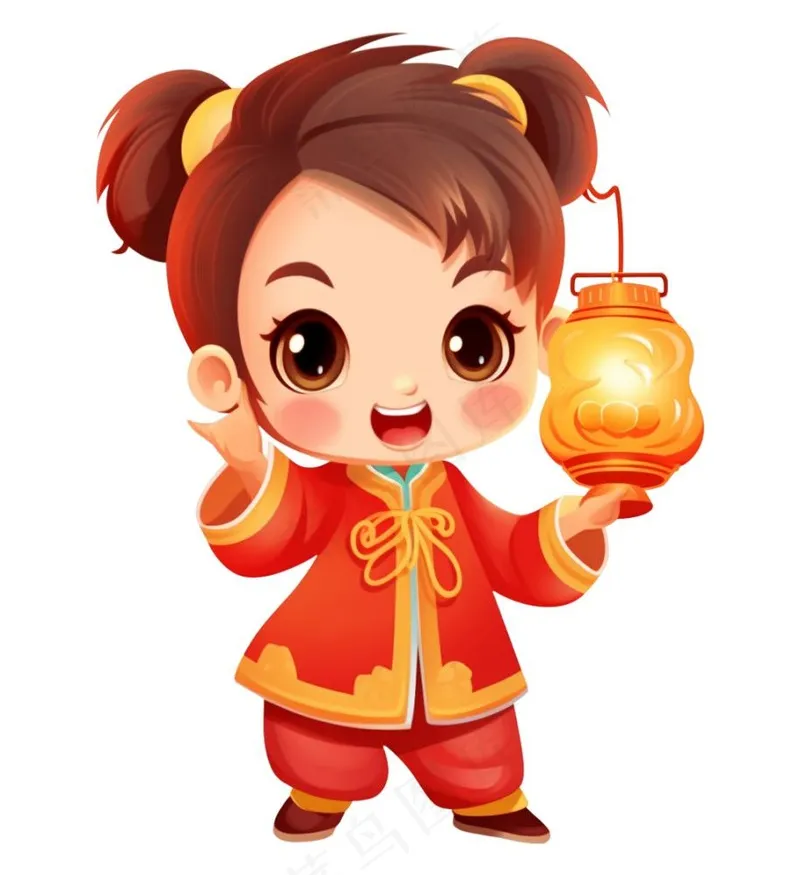 喜庆灯笼红色人物(1024x1120)