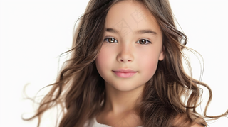 欧美儿童女孩金发人像摄影图