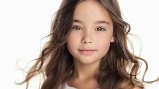 欧美儿童女孩金发人像摄影图