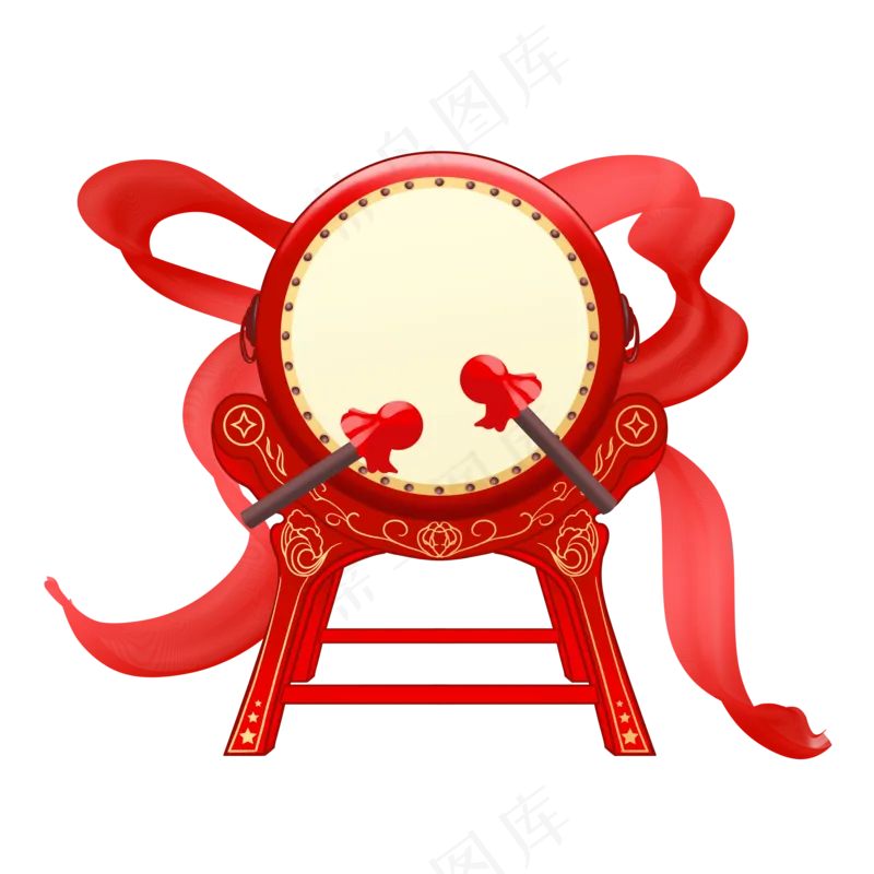 红色新年鼓