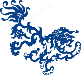 古代青花瓷图案花纹中国风图案祥云纹理传统图腾矢量AI设计免扣素材