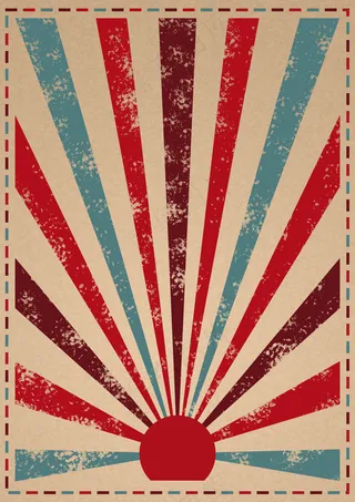 放射中国风复古边框