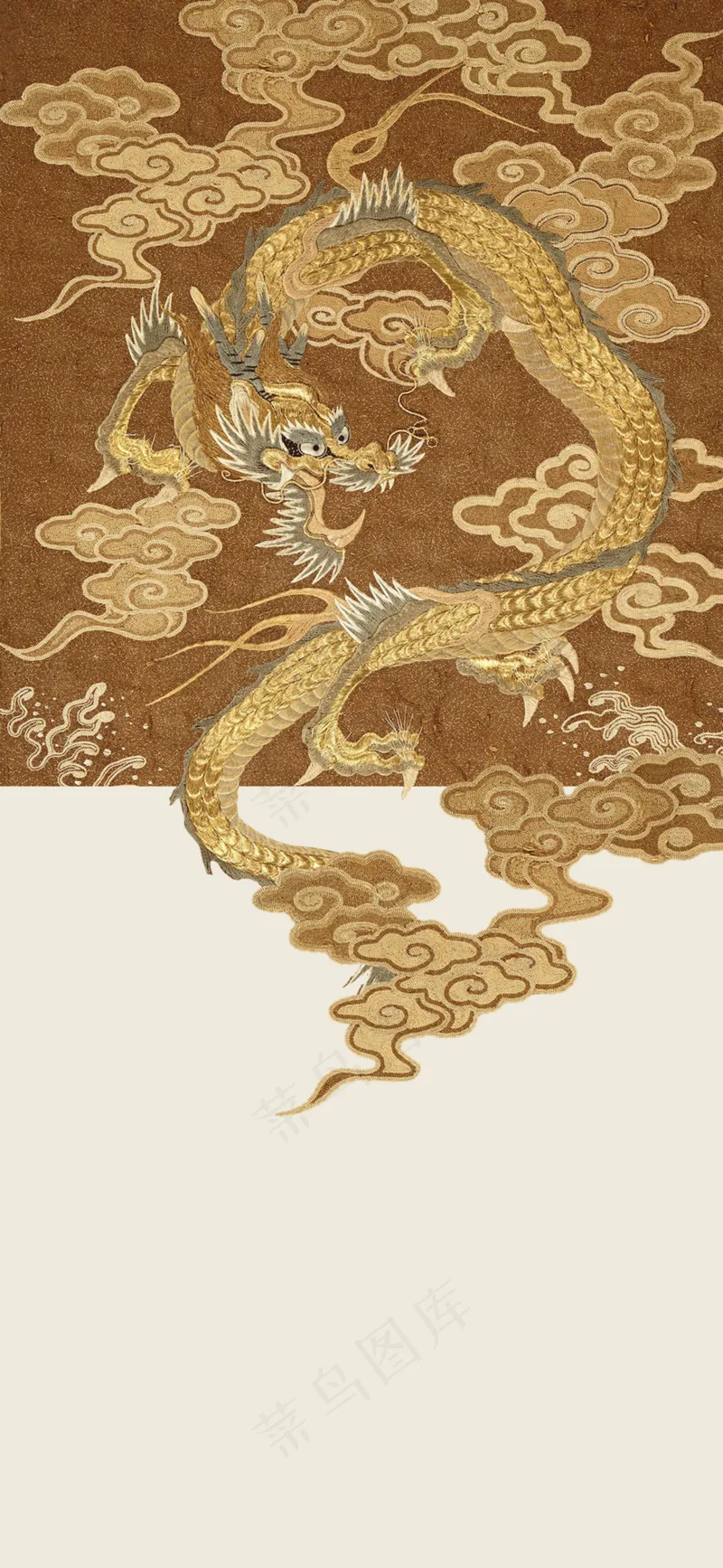 龙纹新年海报背景psd模版下载