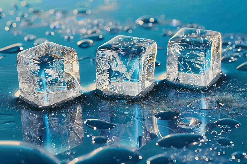 夏日清凉透明的冰块摄影图(4032x2688)